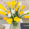 リアルタッチカーラユリ造花の花カーラリの花束のための結婚式の花束の花の花の装飾花の配置Y0630