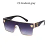 Marca de moda de lujo para mujeres Gafas de sol para hombre diseñador Conjuntos cuadrados degradados cuadrados Marca Mental Gafas de sol Oculos de Sol 10086