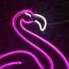 Pink Flamingo and Love Sign Fashion Beautiful Home KTV Bar xmas gift Wall Decoration Handmade Neon Light 12 V Super Bright