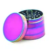 Home Rainbow Herb Grinder Cynk Methoy Metal Grindery 40/50/55/63 mm średnica 4 części szlifierki palenia akcesoria ZC058