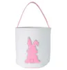 10 stijlen Paasei opbergmand canvas pailletten bunny oor emmer creatieve pasen geschenk tas met konijnenstaart decoratie