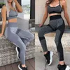 Dames Workout Outfit Dame Meisje Leggings Sport Bra Wirefree Brassière Panty Set X0629