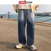 LAPPSTER Uomini Giapponesi Streetwear Baggy Denim Pantaloni 2022 Mens Strappato Coreano Moda Gradiente Jeans a Gamba Larga Maschio Ins Harem 0309
