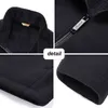 Mäns Vinter Fleece Jackor Coats Vindskyddad Varm Utomhus Mode Casual Streetwear Men Kläder L-7XL Stor storlek 211126