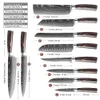 Vendita di coltelli da chef Set Coltelli da cucina modello Damasco laser Coltelli da cucina affilati Coltello Santoku giapponese Mannaia Coltello multiuso per affettare Drop shipping Fabbrica all'ingrosso