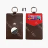 2021 Toppmodedesigner Fall för fall PU-läder Key Chain Cardholder Anti-Lost Device Protective Cover Air Tag Shell7755714