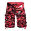 Amerikaanse maat camouflage losse lading shorts mannen cool zomer militaire camo korte broek Homme cargo shorts 210720