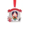 2021 Sublimation Blanc Blanc Décorations de Noël en métal Transfert de chaleur Pendentif Père Noël DIY Ornements d'arbre de Noël Cadeaux de Noël inscriptibles par avion A12