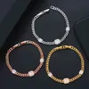 HiPhop goodki glacé des liens cubains de pile bracelet bijoux pour femme fête de mariage cubic zircon arrétes de mujer modernos 2021
