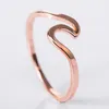 Anelli di onda del mare di design semplice alla moda Anello in lega da surf oceanico Anelli di gioielli con dito color oro rosa argento per regalo surfista da donna