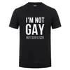 Ik ben geen homo, maar 20 is 20 grappige T-shirt voor man Biseksuele lesbische LGBT-trots verjaardagen partij geschenken katoenen t-shirt 210707