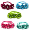 Ropa para perros Pajaritas Collar de flores con diamantes de imitación brillantes Color brillante Corbatas medianas pequeñas Suministros para mascotas Accesorios para gatos