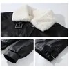 Aelegantmis mode winter faux bontjas vrouwen lederen jas dikker warm zwart bovenkleding vrouwelijke losse pluche sherpa 210607