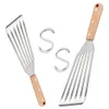 Fisk spatel rostfritt stål slitsade turner metall slits spatlar bra för kök matlagning nitat handtag4629451