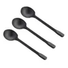 cucharas negras desechables