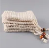 Naturlig Sisal Mesh Soap Saver Pouch med Drawstring Exfoliating Dusch Bad Bad Väskor för skum 4st / lot