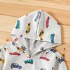 Lente en herfst baby peuter jongen trendy auto print hoodie voor kinderen sweatshirts kleding 210528