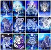 Evershine full fyrkant diamantmålning tiger djur broderi korsstygn mosaik rhinestone bilder heminredning