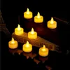 Luci da tè a LED Candele votive senza fiamma Candela Lampadina tremolante Piccole candele elettriche finte per tè Realistiche per regalo da tavola di nozze