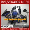 Fairings Kit For HONDA VFR400 R RVF400R NC30 V4 1989 1990 1991 1992 1993 79No.121 RVF VFR 400 RVF400 Grey black R 400RR VFR 400R VFR400RR 89-93 VFR400R 89 90 91 92 93 Body