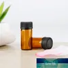 100 stks 3ml Mini Draagbare Hervulbare Lege Glasflessen Amber Color Aromatherapy Essence Oil Travel Cosmetics Container