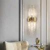 Vägglampa Nordic Post-Modern Bedside Llamp Living Room Restaurang Korridor Trappa Enkel Kreativ Kristall Dekorativ Bracket Light