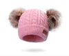 10 Styles New Winter Hats Boys Girls Knitted Beanies Thick Baby Cute Hair Ball Cap Infant Toddler Warm Caps Boy Girl Pom Poms Hat DB196