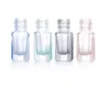 Flacons d'huile essentielle clairs de bouteille en verre de parfum de 3ml avec le rouleau de boule en métal