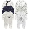 Roupas de inverno recém-nascido 2/3 pcs bebê meninos meninas macacão manga longa vestuário roupas infantis menino macacão trajes 210309