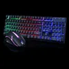 GTX300 USB Wired 104 Keys Illuminated Keyboard Mouse Set USB Keyboard Mouse Rainbow Suspended Backlit game Keyboard Mouse