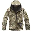 Jaqueta Tática Homens Exterior Militar Camuflagem À Prova D 'Água Soft Shell Casacos Inverno Quente Lã Vôo Casacos Caça Roupas 210819