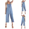 Mode Vrouwen Beste Leisure Sling Sleeveless Imitatie Cowboy Jumpsuits Pantalones de Mujer Q0801