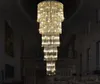 LEDモダンシャンデリアクリスタルシャンデリアライトフィクスチャホテルパーラーロビーホーム屋内照明高級ロングクリスタルドロップライトD50CM 80CM