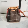 2021 Women Luxury Purses Mini Bucket Bags Designers Crossbody Shoulder Bag Brown Fashion Tiny Drawstring Printed with Flowers Letters Contrast Color L21052702