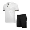 Sports d'été pour hommes fitness jogger survêtements pour hommes à manches courtes T-shirts athlétiques actifs Shorts Set 2 pièces survêtements X0909