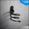 Bathroom Shees Hardware Bath Home & Garden Hair Dryer Holder Blower Organizer Adhesive Wall Mounted Nail No Drilling Stainless Steel Spiral