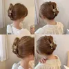 Women Elegant Flower Bead Metal Pearls Clamps Hair Claws Lady Sweet Back Hair Clips Fashion Hair Accessories