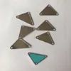 Multicolor Triangle Diy Jewelry Hair Accessories with Stamp Metal Leather Triangle Letter Diy Making Accessories Wholesale