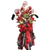 Guirlandes de fleurs décoratives 45CM arbre de Noël suspendu à l'envers décoration de porte maison fête mariage guirlande fenêtre décor artisanat année # RU