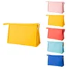 10pcs Makeup Bags Women PU Plain Long Organizer Cosmetic Bag Candy Color Waterproof PU Portable Toiletry Bag