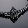 Populär design hjälm charm armband 4mm koppar pärla armband smycken för män gåva