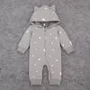 Nouveau printemps automne combinaisons bébé barboteuses mignon dessin animé renard infantile fille garçon barboteuse enfants bébé tenues vêtements