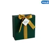 Weihnachtsdekorationen Geschenk Taschen Santa Sacks Kraftpapier Tasche mit Griff Kids Party Favors Box für Zuhause