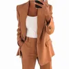 2022 Automne Femmes Tops Plus Taille Costume Revers Slim Cardigan Tempérament Veste Femmes Mode Tops Business Manteau Taille S-5XL 210927