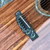 Custom Real Abalone Tree Life Intarsi KOA Chitarra acustica cutaway in legno D Body Tastiera in ebano da 41 pollici