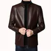 Marca Streetwear Casual Blazer Chaquetas Hombre OuterwearMen Traje de cuero Chaqueta Hombres Slim Fit Abrigo corto Primavera Otoño 211101