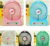 100% Tested Rechargeable LED Light Fan Air Cooler Mini Desk USB 18650 Battery Rechargeable Fan With Retail Package for PC Laptop Computer