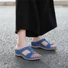Nouveauté femmes sandale couleur unie femmes sandales confort dames chaussures de marche plate-forme chaussures Mujer grande taille Y0714