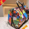 Mens Travel Luggage Duffel Bag Women Luxurys Designers Bags 2021 Backpack For Men Fashion Suitcase Colorful Grid Carry On Suitcase223e