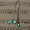 Bookmark Luminous Dragonfly StarMoon Personalized Ancient Silver Alloy Fluorescent Feather Jewelry Exquisite Stationery